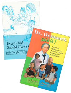 Dr Denmark var av den oppfatningen at god helse baseres på livsglede og sunn ernæring. Hun skrev to bøker med råd til ­foreldre der hun delte sin filosofien om barneopppdragelse.